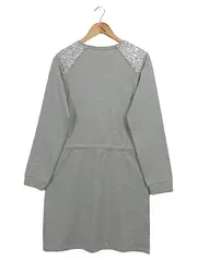 Vorschaubild 2 von Strickkleid Kinder Gr. 176 XL Grau Pailletten Casual Sweatkleid