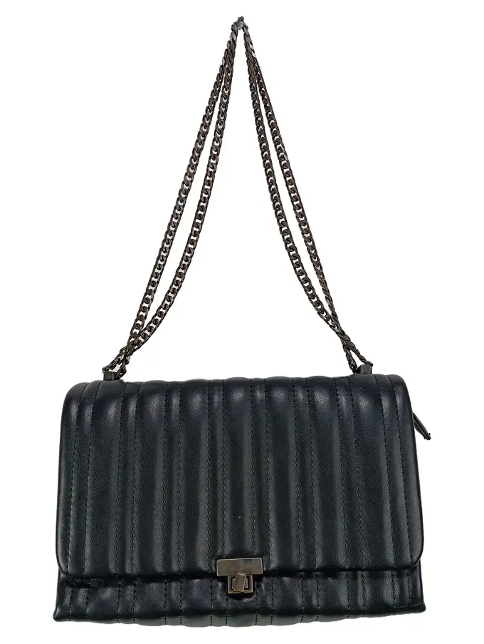 Damentaschen Zara Tasche Schwarz Mit Kette Beuteltasche Zara