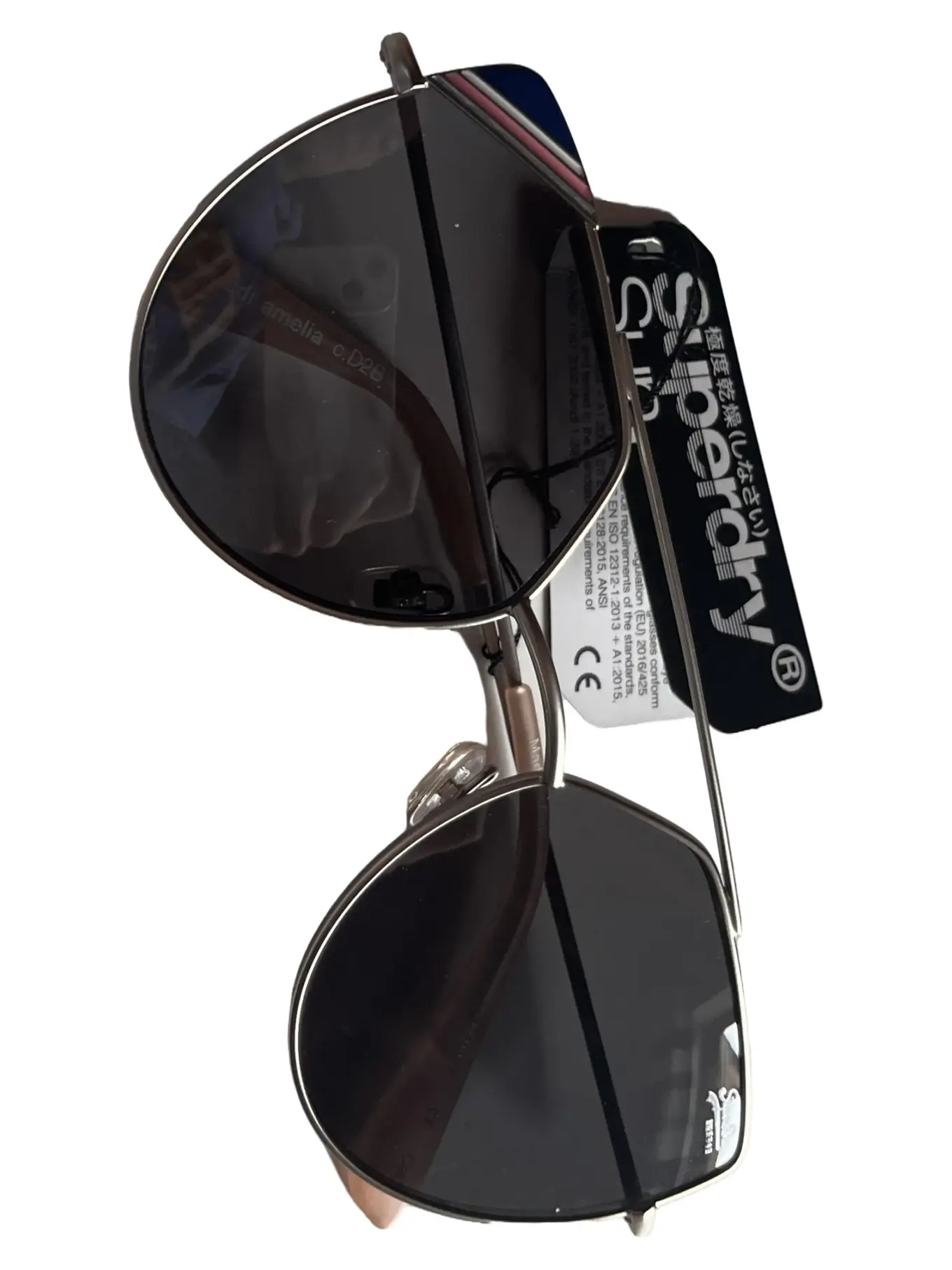 SUPERDRY SDR Amelia Damen Sonnenbrille Matt Silber/Rosa Modern