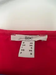 Vorschaubild 4 von EDC Damen Freizeitkleid Rot Gr. 34/XS Baumwolle