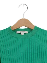 Vorschaubild 6 von Mädchen Pullover Rippstrick Gr. 140/146 Grün Zierknöpfe