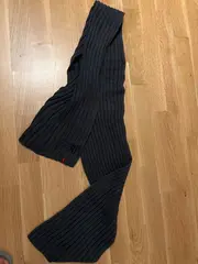 Vorschaubild 2 von Herren Schal Strickschal Grau Rippstrick 166 cm Polyacryl