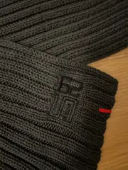 Vorschaubild 3 von Herren Schal Strickschal Grau Rippstrick 166 cm Polyacryl