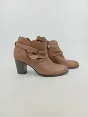 Vorschaubild 5 von Damen Stiefelette Leder Braun Reißverschluss Absatz 9cm Gr. 39