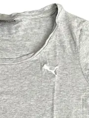 Vorschaubild 3 von Damen T-Shirt Gr. 36/S Grau Meliert Sportlich Kurzarm Logo