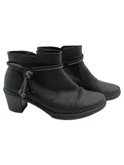 Vorschaubild 1 von Damen Stiefeletten Schwarz Gr. 39 Blockabsatz Warm gefüttert