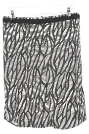 Vorschaubild 2 von KENNY S. Damen Faltenrock Gr. 36 Schwarz Abstrakt Elegant Business Midi