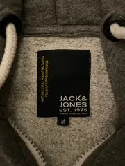 Vorschaubild 2 von Herren Kapuzenpullover Hoodie Zip Grau Gr. M