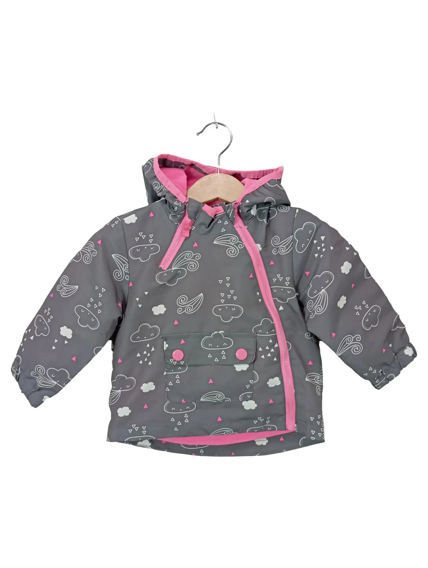 COOL CLUB Kinder Regenjacke Mädchen Grau Einheitsgröße Praktisch