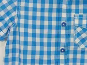 Vorschaubild 3 von Jungen Hemd kariert blau Gr. 116 Kurzarm Freizeithemd