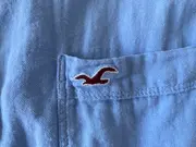 Vorschaubild 2 von Damen Hemdbluse Blau Gr. 40/L Casual Baumwolle Langarm