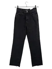 Vorschaubild 1 von Damen Jeans High Waist Straight Fit Schwarz Gr. 36 W28 Baumwolle