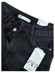 Vorschaubild 4 von Damen Jeans High Waist Straight Fit Schwarz Gr. 36 W28 Baumwolle
