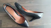 Vorschaubild 2 von Damen Pumps Leder Schwarz Gr. 39 Klassisch Elegant Business