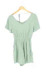 Vorschaubild 2 von Damen Jumpsuit Gr. 32/XS Grün Casual Boho Playsuit Sommer