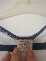 Vorschaubild 6 von Mädchen Top Shirt gestreift Gr. 92 Maritim Weiß Blau Baumwolle