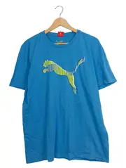Vorschaubild 1 von Herren T-Shirt Sportlich Blau Gr. 54/XXL Baumwolle Logo-Print