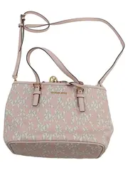 Vorschaubild 1 von Damen Henkeltasche Rosa Logo-Print Elegant Umhängetasche