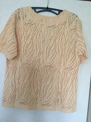 Vorschaubild 2 von Damen Bluse 42/XL Orange Casual Lochmuster Kurzarm