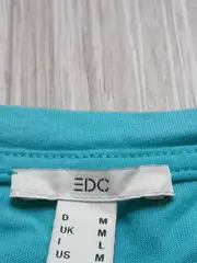 Vorschaubild 5 von Damen Langarmshirt Türkis Gr. M Bio-Baumwolle Casual