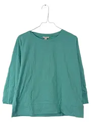 Vorschaubild 1 von Damen Langarmshirt Türkis Gr. M Bio-Baumwolle Casual