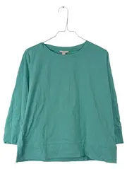 Vorschaubild 2 von Damen Langarmshirt Türkis Gr. M Bio-Baumwolle Casual