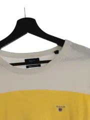 Vorschaubild 6 von Pullover Herren gestreift Gelb L Baumwolle Freizeit Langarm