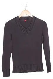 Vorschaubild 1 von Damen Pullover Gr. 36/S Braun V-Ausschnitt Elegant