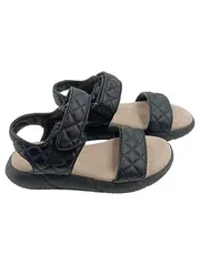 Vorschaubild 1 von Damen Sandalen Gr. 37 Schwarz Gesteppt Casual Sportlich