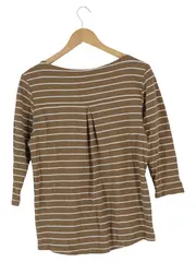 Vorschaubild 2 von Damen Pullover 36/S Braun Gestreift 3/4-Arm Casual Basic