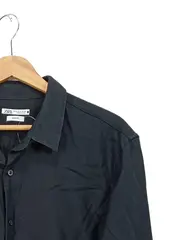 Vorschaubild 4 von Herren Business Hemd Slim Fit Schwarz Baumwolle Gr. XL