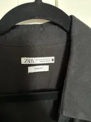 Vorschaubild 6 von Herren Business Hemd Slim Fit Schwarz Baumwolle Gr. XL