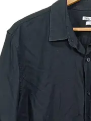 Vorschaubild 2 von Herren Business Hemd Slim Fit Schwarz Baumwolle Gr. XL
