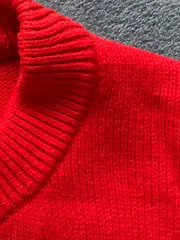 Vorschaubild 4 von Paris Pullover Damen S Tiger Stickerei Rot Strickpullover