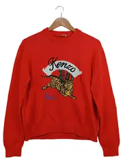 Vorschaubild 1 von Paris Pullover Damen S Tiger Stickerei Rot Strickpullover