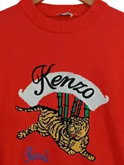 Vorschaubild 3 von Paris Pullover Damen S Tiger Stickerei Rot Strickpullover