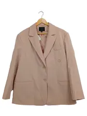 Vorschaubild 1 von Damen Business Blazer Gr. 34;XS Beige Uni Langarm Elegant