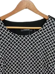 Vorschaubild 2 von Damen Freizeitkleid Gr. 40 L Schwarz Weiß Grafisch Muster Casual