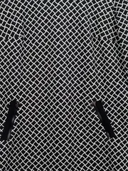 Vorschaubild 4 von Damen Freizeitkleid Gr. 40 L Schwarz Weiß Grafisch Muster Casual