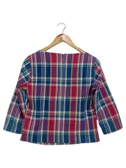 Vorschaubild 2 von Damen Bluse 34/XS Mehrfarbig Kariert Preppy Vintage Klassisch Baumwolle