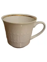 Vorschaubild 1 von Kirchenlamitz Bavaria Tasse Porzellan Goldrand Reliefdekor Weiß