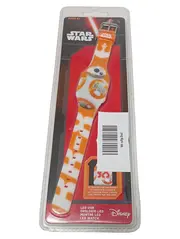 Vorschaubild 1 von Kinder Armbanduhr Star Wars BB-8 Orange Farbenfroh LED Uhr