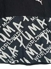 Vorschaubild 4 von Kinder T-Shirt Schwarz Gr. 104 Sportlich Worldwide Print Baumwolle