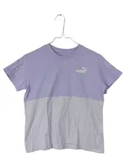 Vorschaubild 1 von Kinder T-Shirt Gr. 152 Lila Colorblock Logo Sportshirt