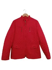 Vorschaubild 2 von Damen Steppjacke Rot Gr. 40/L Gesteppt Reißverschluss
