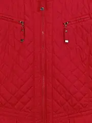 Vorschaubild 3 von Damen Steppjacke Rot Gr. 40/L Gesteppt Reißverschluss