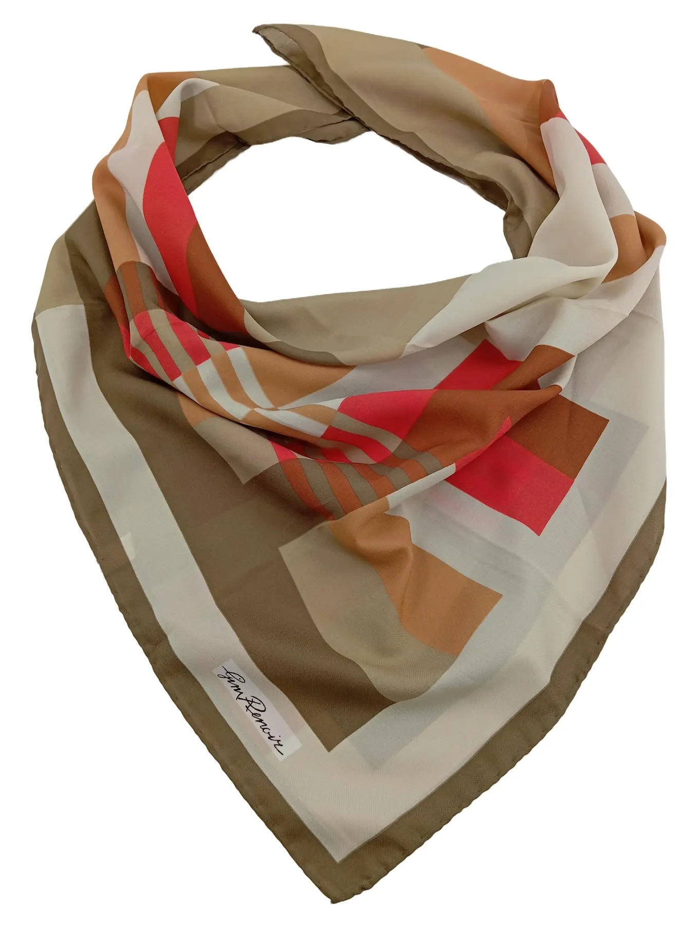 GIM RENOIR RENOIR Tuch Damen Mehrfarbig Elegant Geometrisch Schal 76x78 cm Polyester