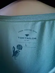 Vorschaubild 5 von Damen Langarmshirt Gr. 40/L Türkis Casual Polyester Viskose