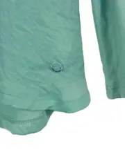 Vorschaubild 3 von Damen Langarmshirt Gr. 40/L Türkis Casual Polyester Viskose