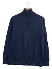 Vorschaubild 1 von Herren Strickjacke Reißverschluss Blau Gr. L Baumwolle
